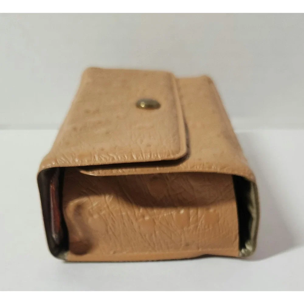 Men's Vintage Vanity Tan Travel Brush Comb Nail File in Case Collectible‎